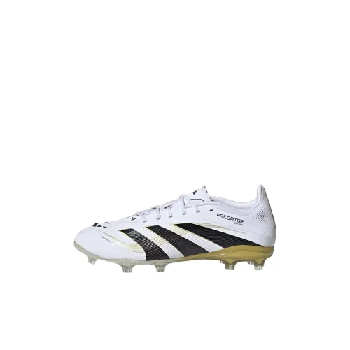 Adidas Predator Elite Slip-Resistant Abrasion-Resistant Низкие Детские Футбольные Бутсы Белые Черные Детские