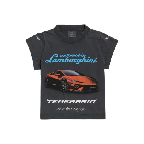 Balenciaga x AUTOMOBILI LAMBORGHINI Стандартная рубашка женская черная облегающий крой