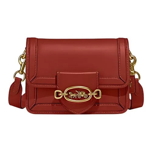 COACH Hero Коровья кожа Сумка через плечо Маленькая Женская Красная