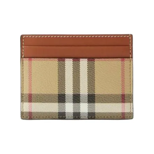 Burberry Футляр Для Карт В Клетку 4 Отделения Для Карт Отделение По Центру Вручную Прокрашенные Края