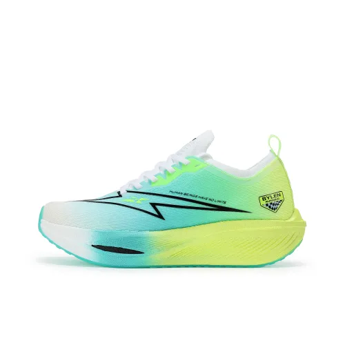 BYLEN Амортизаторы Shock Slip-resistant Abrasion-resistant Низкий топ Беговые кроссовки Unisex Несоответствующие цвета Ванильно-зеленый