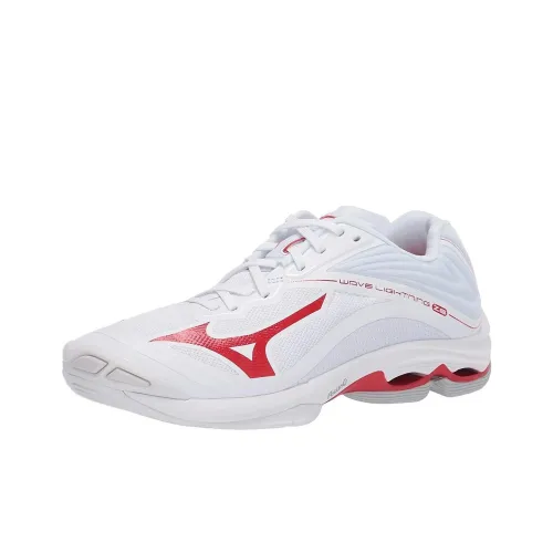 Mizuno Wave Lightning Z6 Противоскользящие Устойчивые к истиранию Низкие Кроссовки для тренировок Женские Белые
