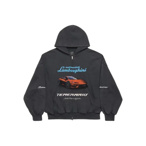 Balenciaga x AUTOMOBILI LAMBORGHINI Свитшот Slim Fit Мужской Черный