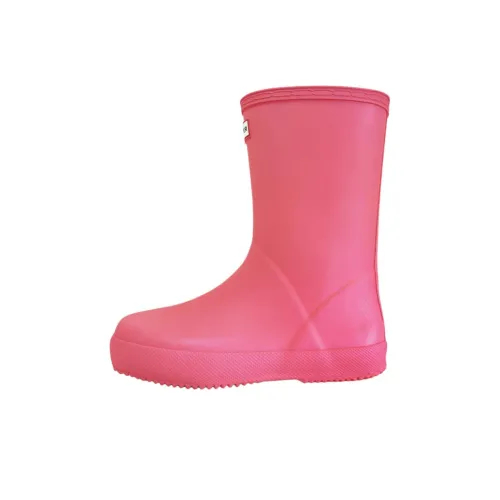 HUNTER Slip-Resistant Водонепроницаемый Детские ботинки Ярко-розовый для детей 3-7 лет