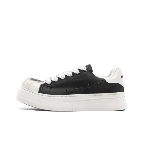 Grumpy Ram Slip-resistant Abrasion-resistant Low-top Skateboard Shoes Men's Black Grumpy Ram Противоскользящие Износостойкие Низкие Кеды для Скейтбординга Мужские Черные