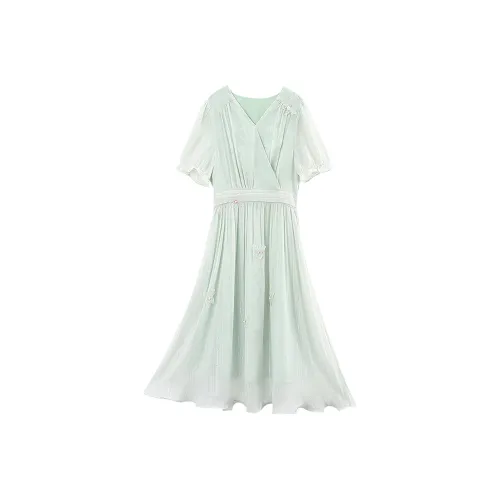 A paradise for awakening Короткий рукав Платье Женское