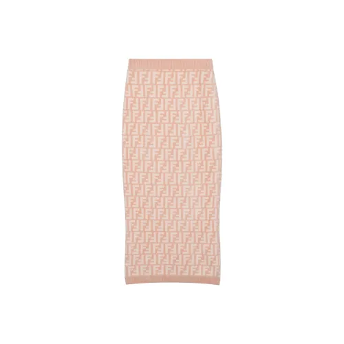 FENDI Розовые Женские Повседневные Длинные Юбки