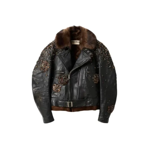 MIU MIU Хлопковый пуховик женский черный