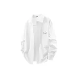 [Ледяной шелк защита от солнца] Белый (Логотип на груди Mz Line Lying Cat)