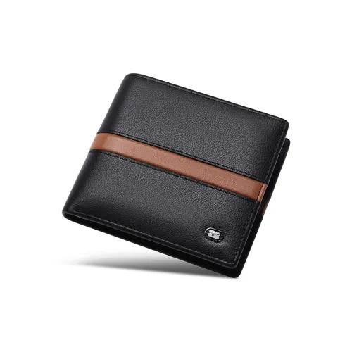 SEPTWOLVES Кошелек из коровьей кожи Мужской Черный