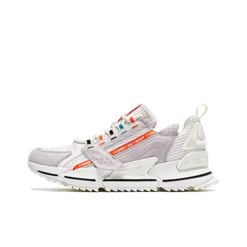 QIAODAN Покрытие Устойчивое к истиранию Легкий Дышащий Противоскользящий Низкий Топ Повседневный Мужской Айвори Солнечный Оранжевый