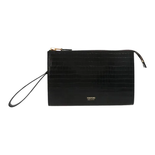 TOM FORD Клатч из телячьей кожи мужской черный