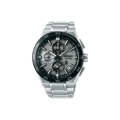 SEIKO Astron Series Кварцевый механизм Титан Ремешок Часы 44,1 мм Мужские часы Серый циферблат