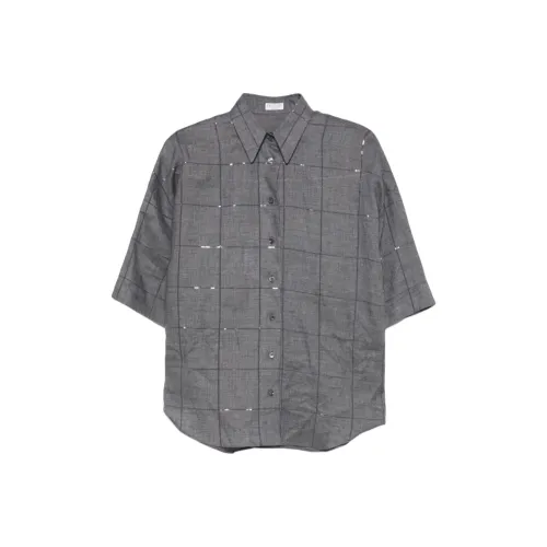 BRUNELLO CUCINELLI Рубашка Женская Серого цвета