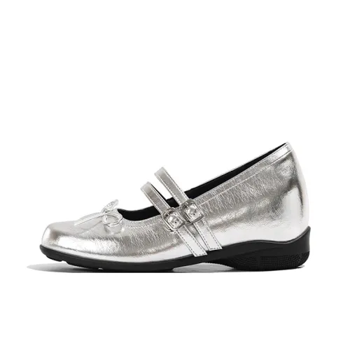Old Meow Туфли Мэри Джейн Женские Серебряные