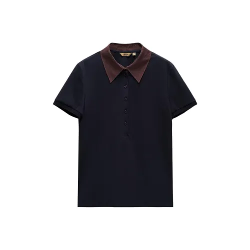 INSUN Глубокий морской синий Женские Поло