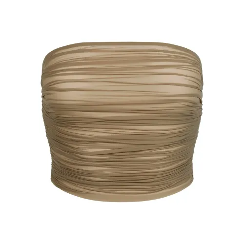 SKIMS SS25 MILKY Прозрачный Укороченный TUBE Топ Без бретелей Топ Женский