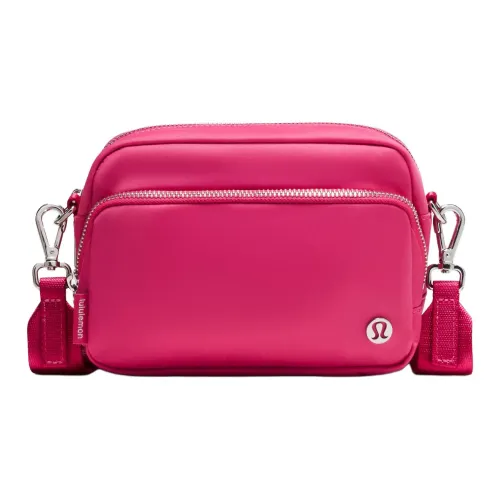 Lululemon Everywhere Нейлоновая Сумка через плечо Унисекс Малиновый Красный