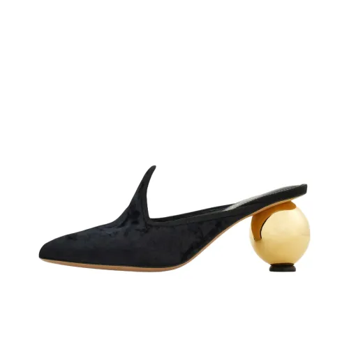 Ferragamo Нет Особенный Эффект Домашние тапочки 7 см Женские Черные