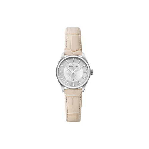 HAMILTON Jazz Series Автоматический Механический Механизм Женские Часы 30MM Серебристый Циферблат Корпус из Нержавеющей Стали Кожаный Ремешок