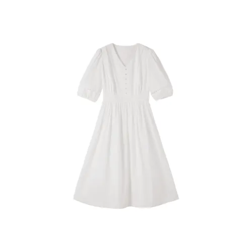 XIANGYING Короткое платье с короткими рукавами женское