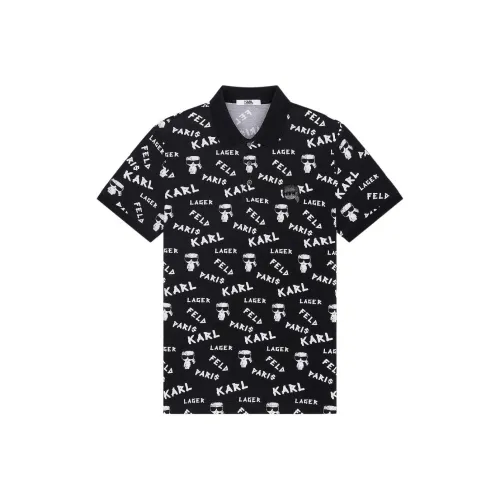 Karl Lagerfeld SS25 Поло Мужское Черное