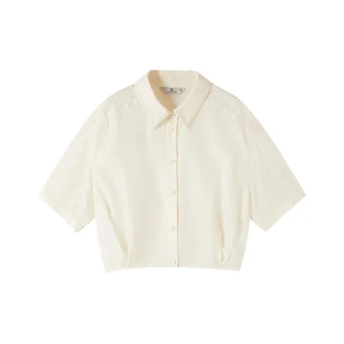 XIANGYING Цапельно-белый Женские Рубашки