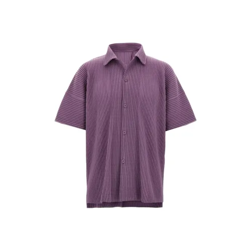 Homme Plissé Issey Miyake Рубашка Мужская Фиолетовая