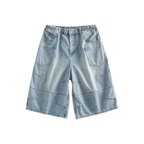 WPP Повседневные шорты унисекс джинсовый синий