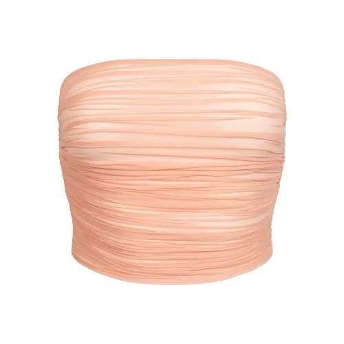 SKIMS SS25 MILKY Прозрачный Укороченный TUBE Топ Без бретелей Топ Женский