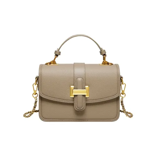 Narandu Сумка для мамы из крупнозернистой текстуры кожа коровы одно плечо средний размер женский слоновая серая