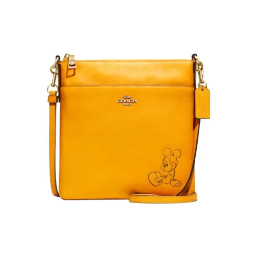 COACH Kitt Кожа Сумка через плечо Маленькая Женская Шафран