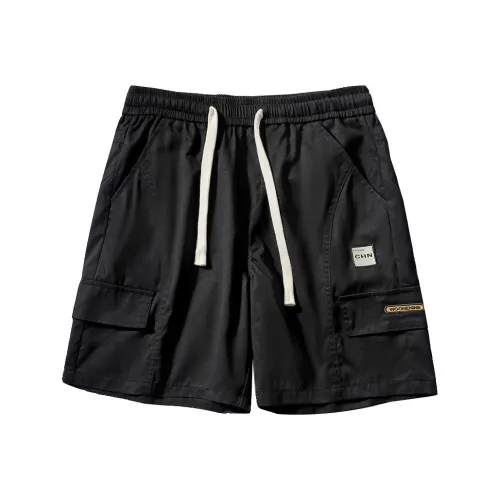 YOUSEKOO Черные Унисекс Повседневные шорты