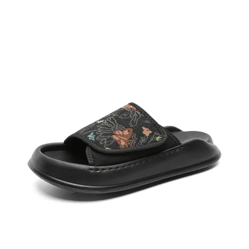 SOBB Резина Пена Подошва Противоскользящий Устойчивый к Износу Амортизация Слипоны Мужской Черный