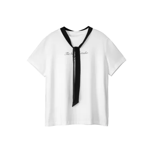 Fstudio Летний Корейский стиль Lazy Преппи стиль Комплект 100% хлопок С принтом Короткий рукав Т-рубашка Женская