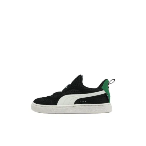 PUMA Suede Low Top Kids Lifestyle Shoes Black Kids