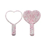 Розовый алмаз, форма сердца, зеркальце