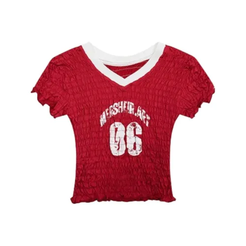 SLEEP AT 11 Red Женские футболки