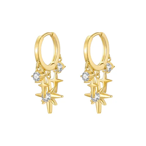 ZEGL Серьги с медным покрытием 14 карат золота женские