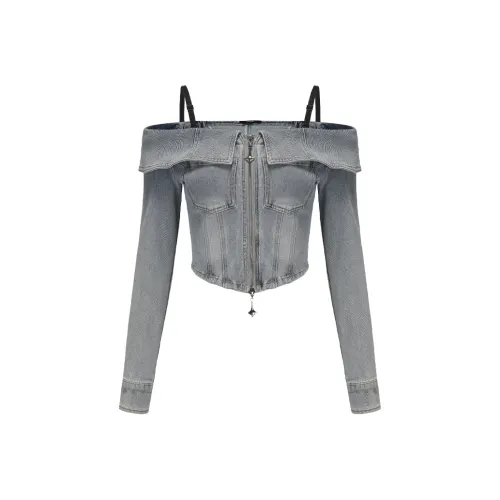 GIMING Синий Женские Короткие Топы