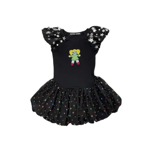 CHOPOVA LOWENA Black Женские Короткие Платья с Рукавами