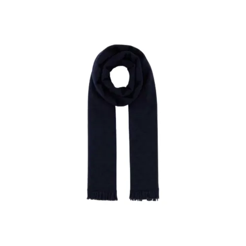 PRADA Кашемир Вязаные Шарфы Женские Темно-Синий