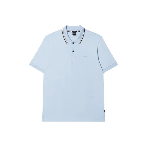 Hugo Boss Поло Мужское Светло-Синий