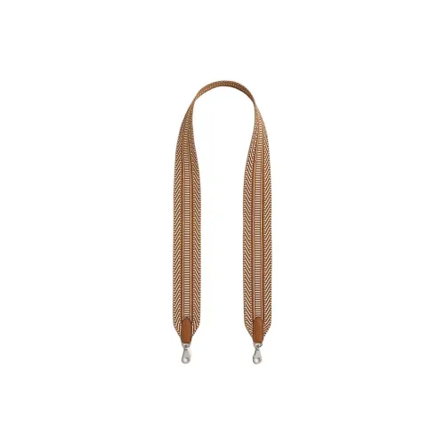 HERMES Cavale Холст Swift Телячья кожа Сумка Ремень Женский Светлый бежевый Бежевый Золотой