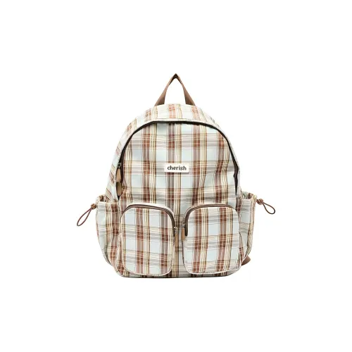 Three Blessings Холст Рюкзак Средний Женский Коричневый Синий