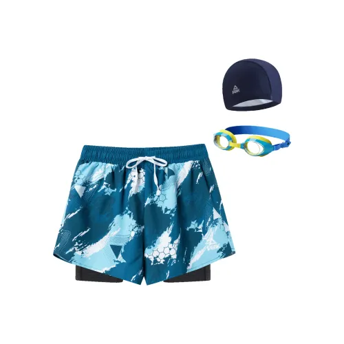 PEAK KIDS Купальник Шорты + Шапочка для плавания + Очки для плавания Подростки