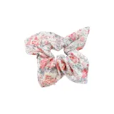 Розовый, цветочный, квадратный шарф, резинка для волос