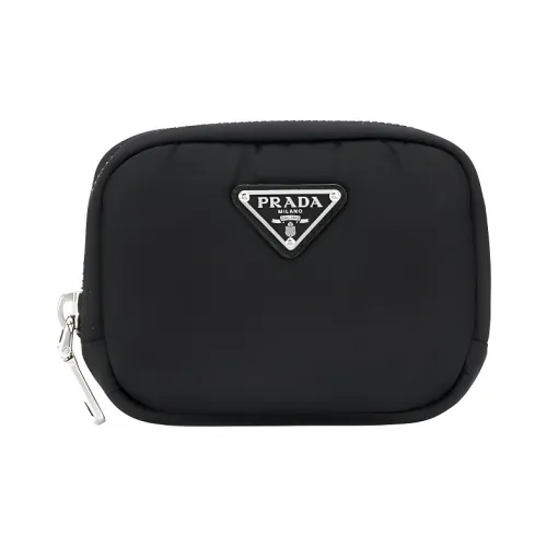 PRADA Nylon Кошелек Мини Унисекс Черный