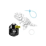 Супер милый белый маленький динозавр подвеска + черная игровая карта