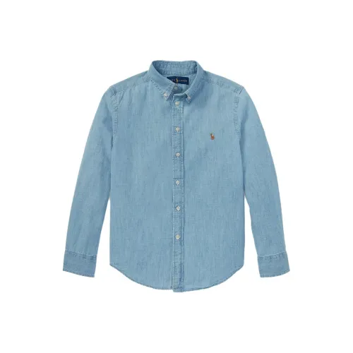 Polo Ralph Lauren Повседневная рубашка светло-синяя для подростков